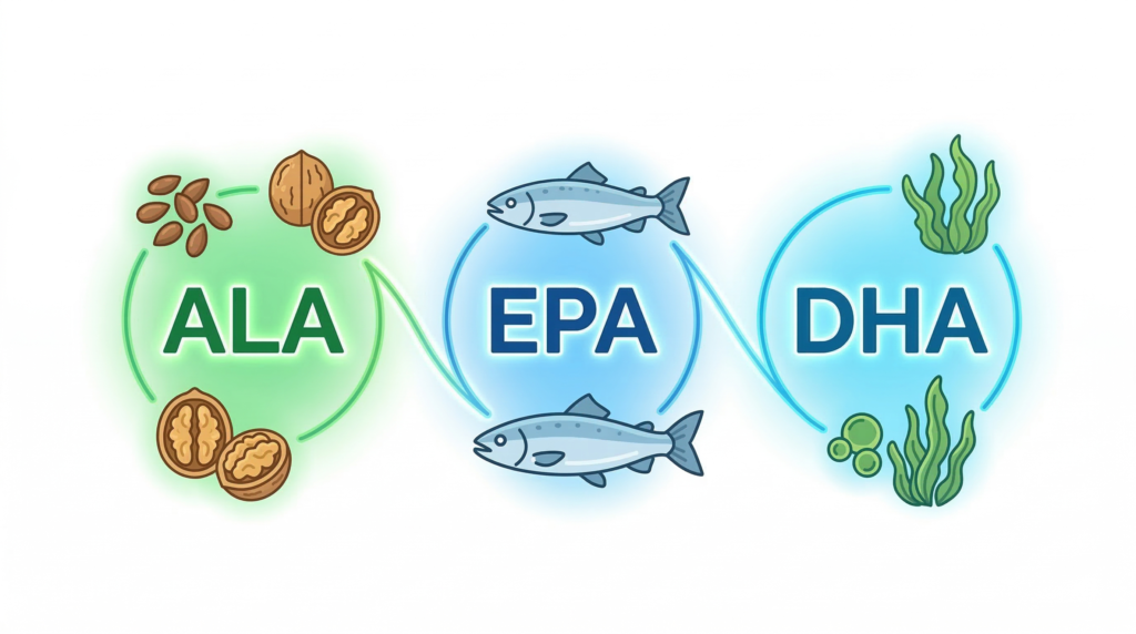 Les 3 grands types d'Oméga-3