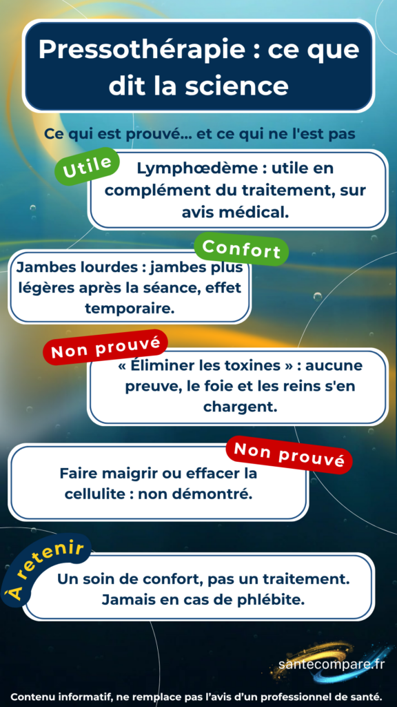 Pressothérapie ce que dit la science