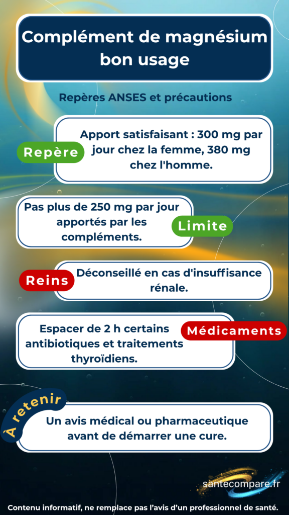 Complément de magnésium bon usage