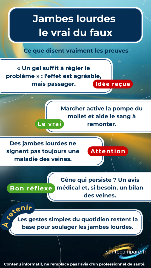 Jambes Lourdes le vrai du faux