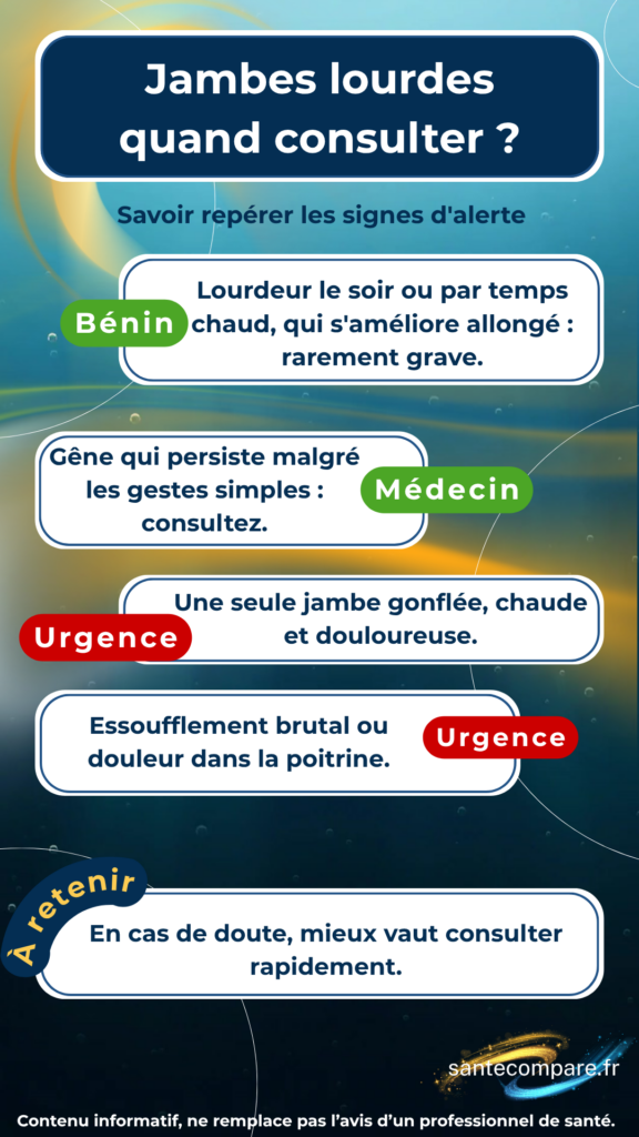 Jambes Lourdes quand consulter