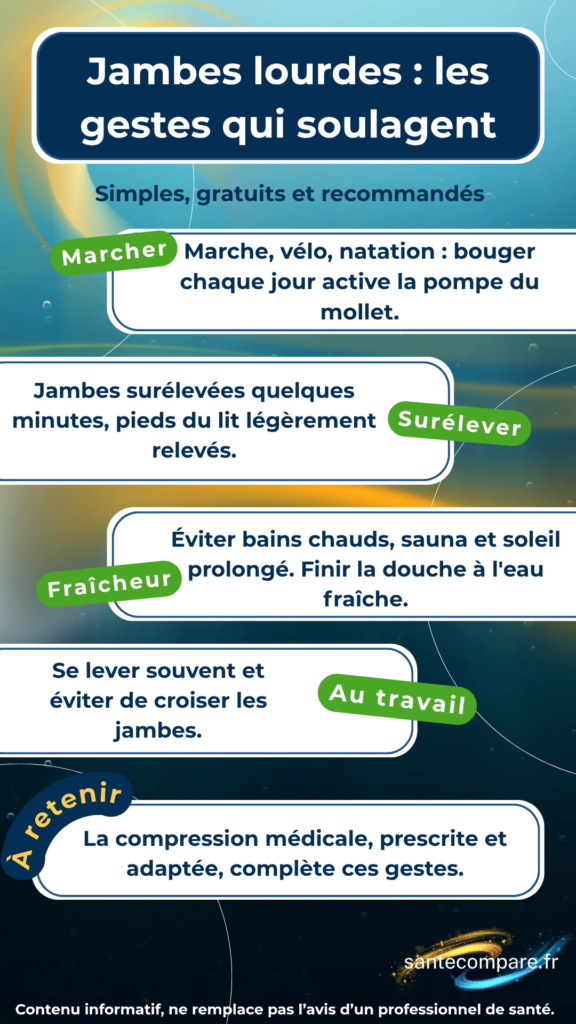 Jambes lourdes les gestes qui soulagent