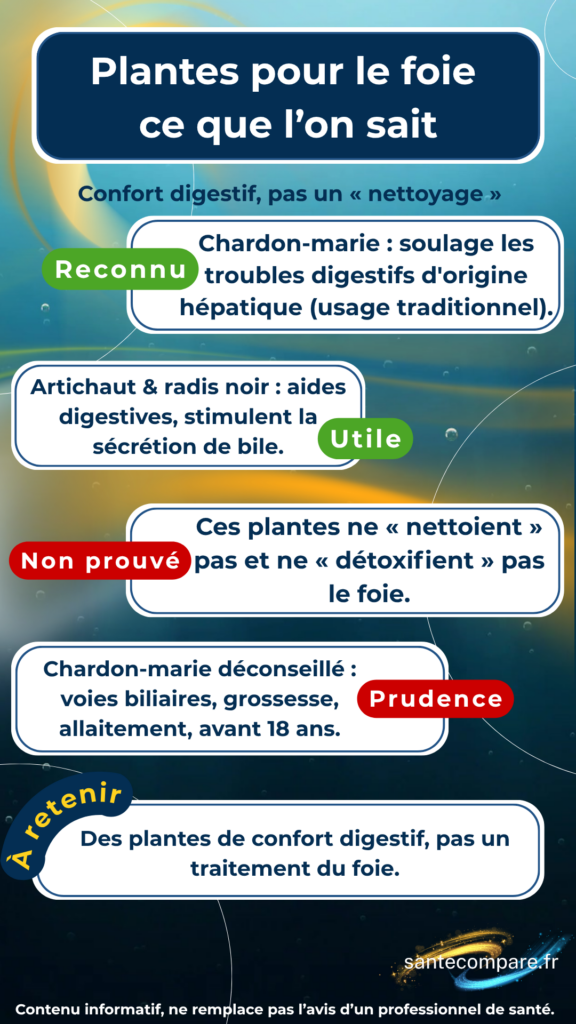 Plantes pour le foie, ce que l'on sait