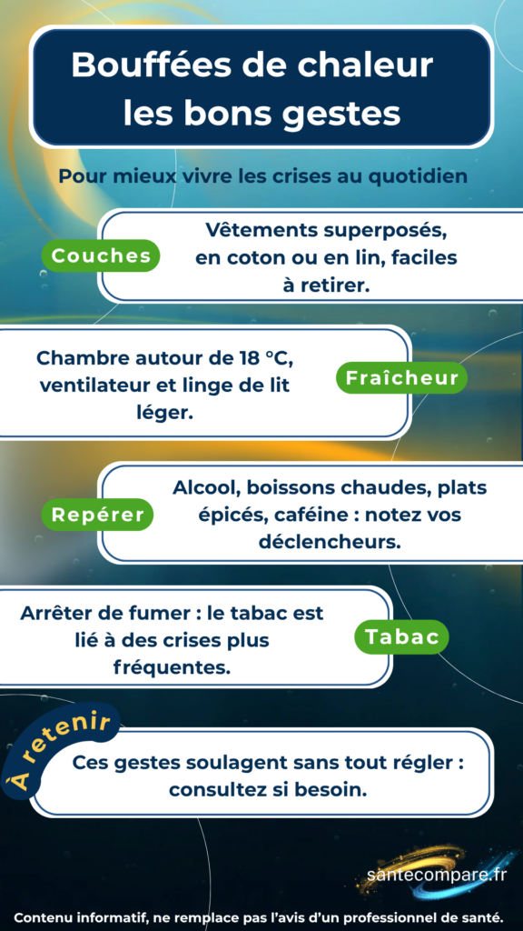 Bouffées de chaleur les bons gestes