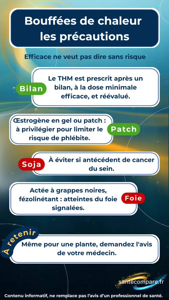 Bouffées de chaleur les précautions