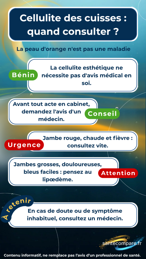 Cellulite des cuisses, quand consulter