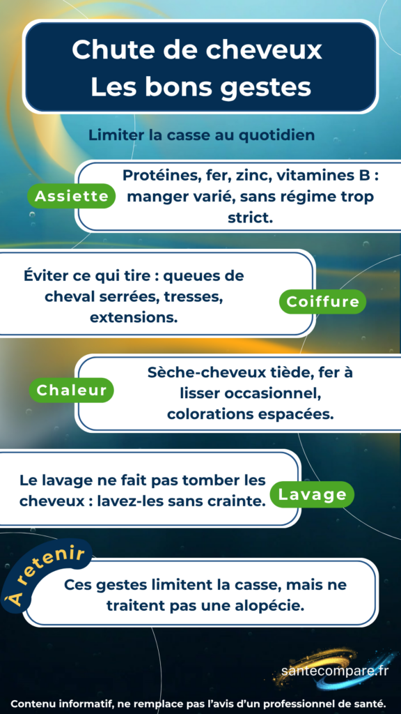 Chute de cheveux les bons geste